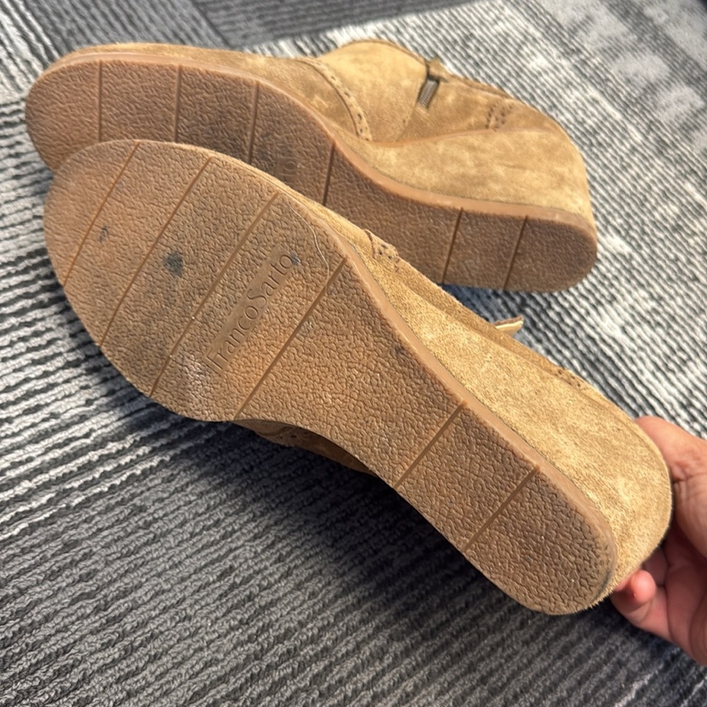 Franco Sarto Wedge Booties Suede Women size 11 - Picture 6 of 6